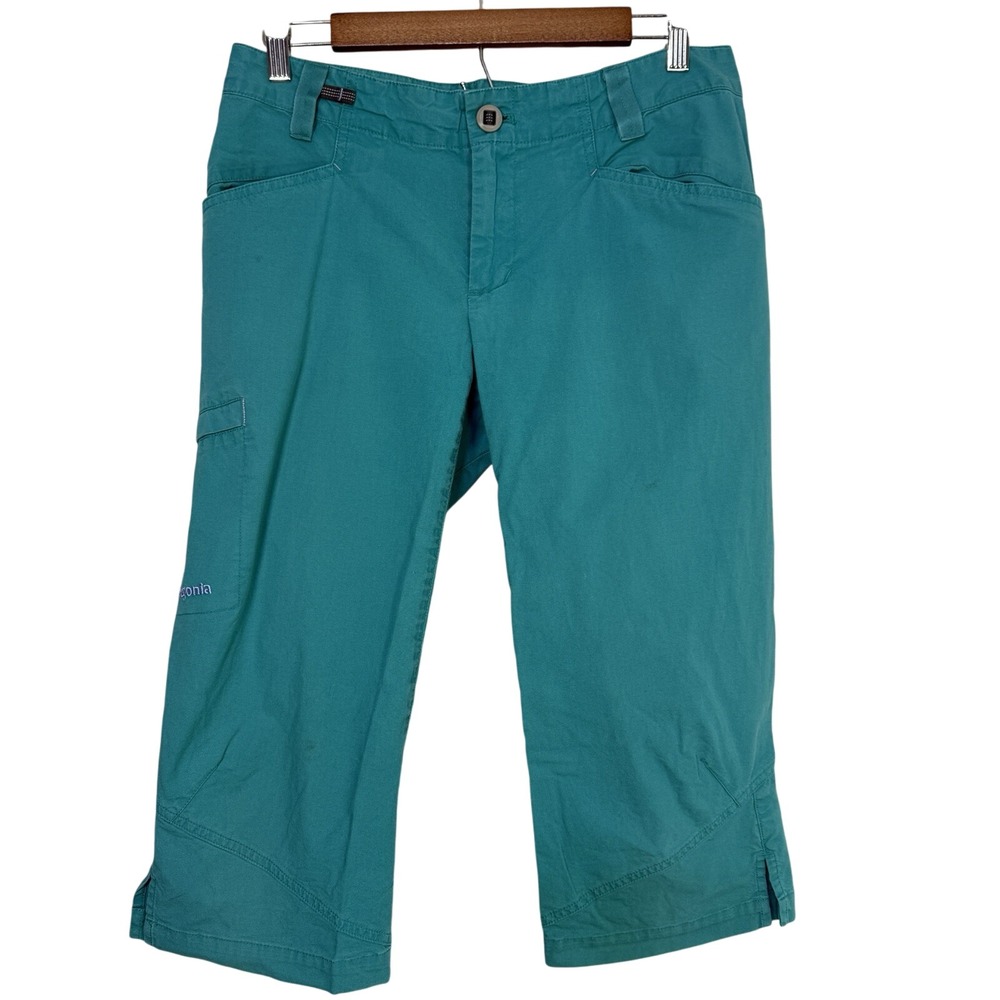 Patagonia Venga Rock Capris Womens Size 6 True Teal‎ Pants Hiking Climbing 83095